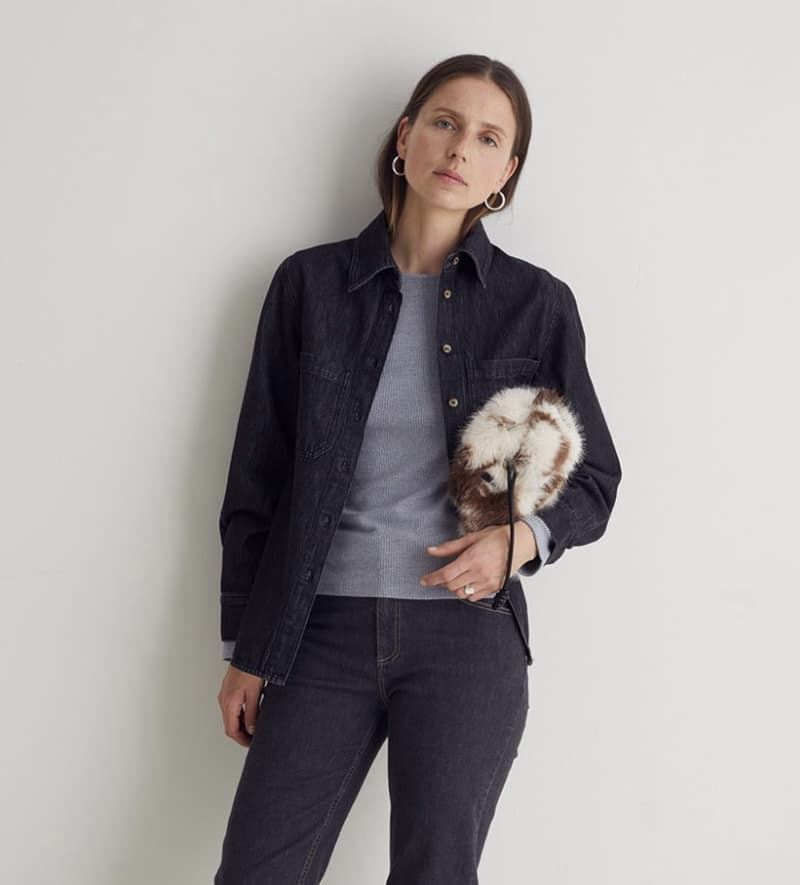 Bolso Yerse de hombro efecto pelo print vaca - Imagen 4