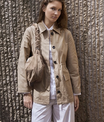 BOLSO YERSE ESTILO RIÑONERA CON CREMALLERA beige - Imagen 1
