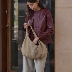 BOLSO YERSE HOBO DE ANTE camel - Imagen 1