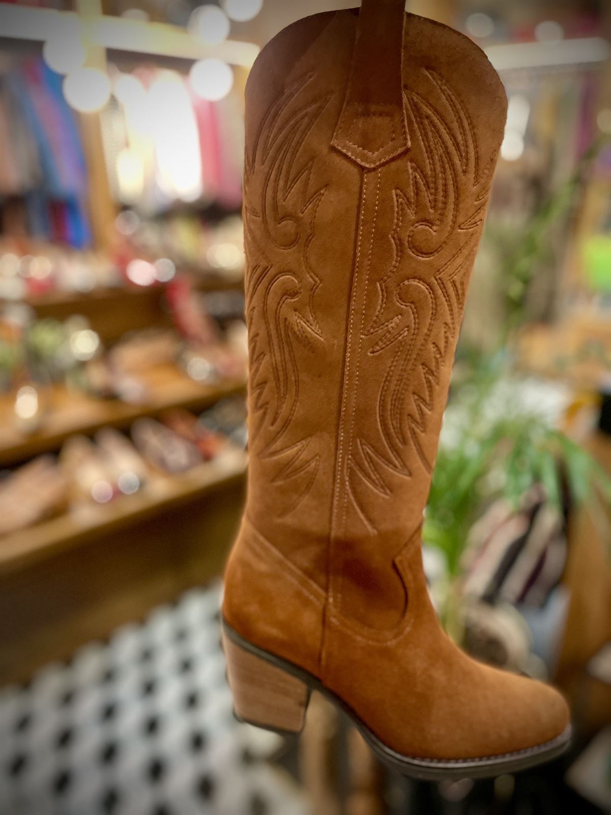 Botas Camperas Botas Super Altas De Mujer Bota Cowboy Ante Beige