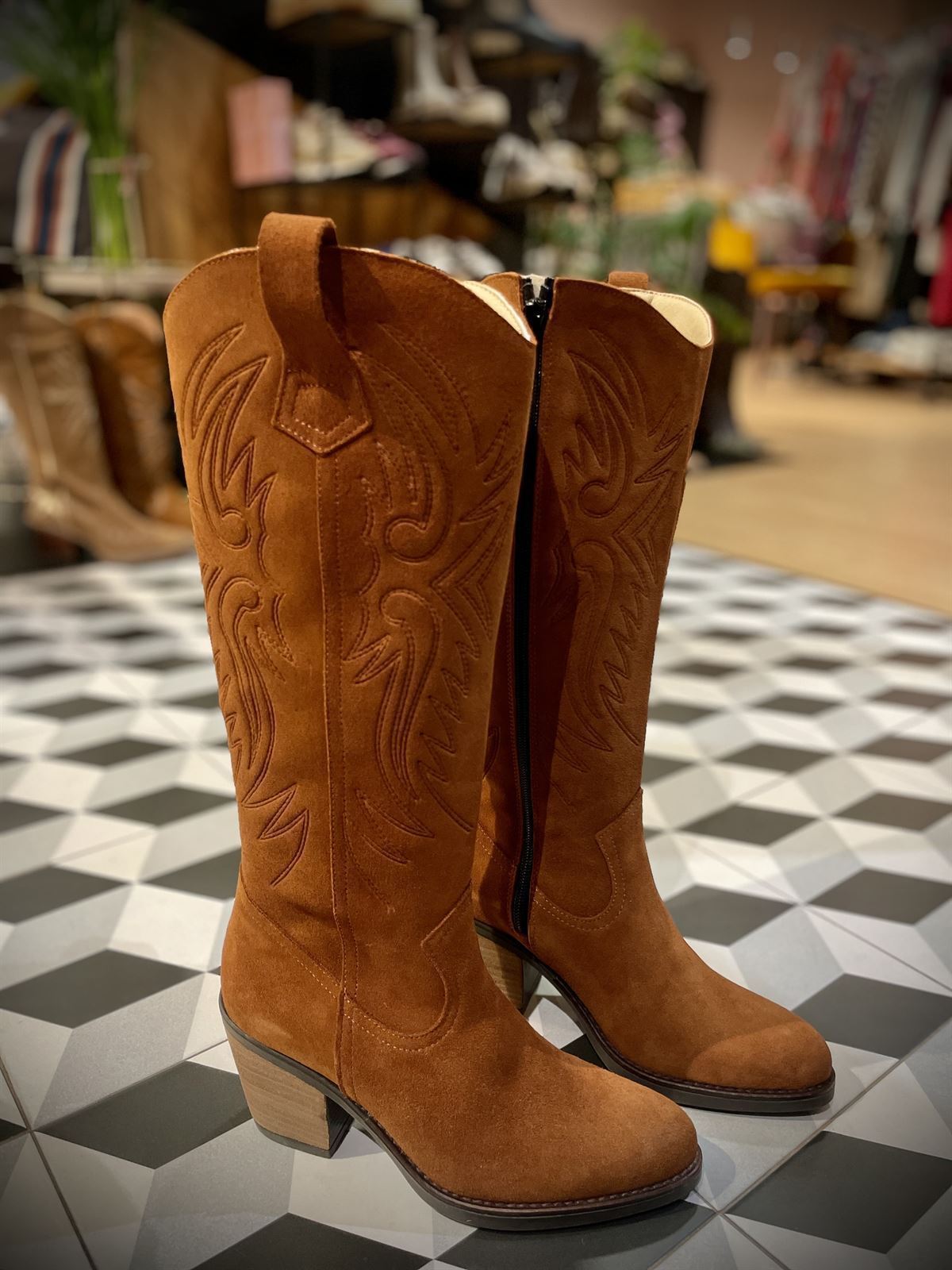 Color Marrón Botas Camperas Tacon Alto Botas Camperas Marrón Mujer