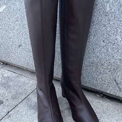 Bota Dibia by Ezzio 57225 caña alta piel cacao chocolate - Imagen 2