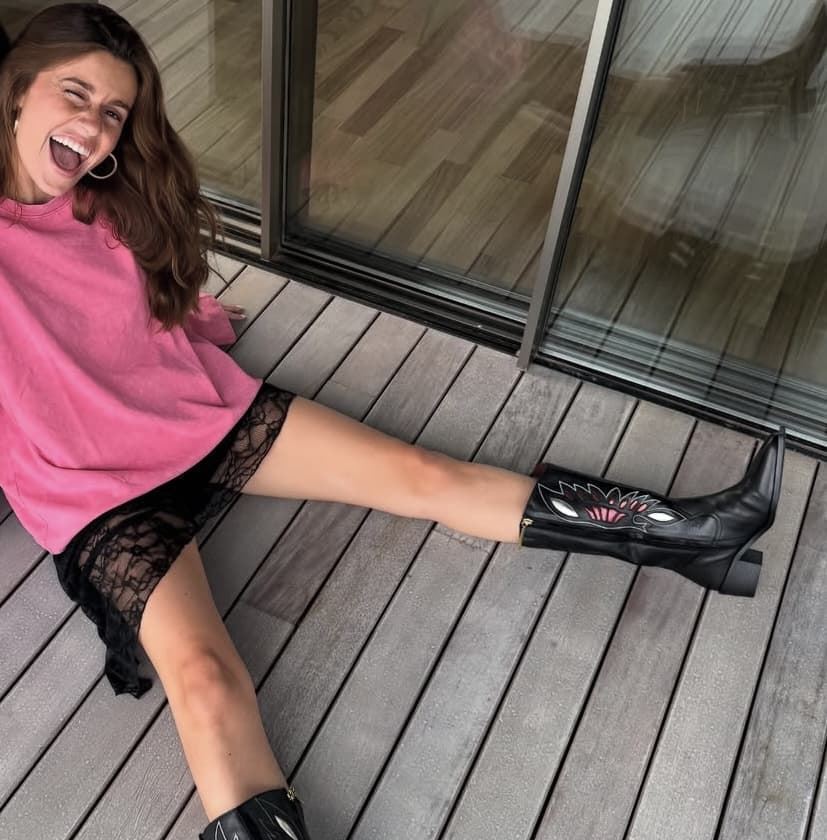 Bota Gioseppo NISSWA COW BOY bordados negra - Imagen 4