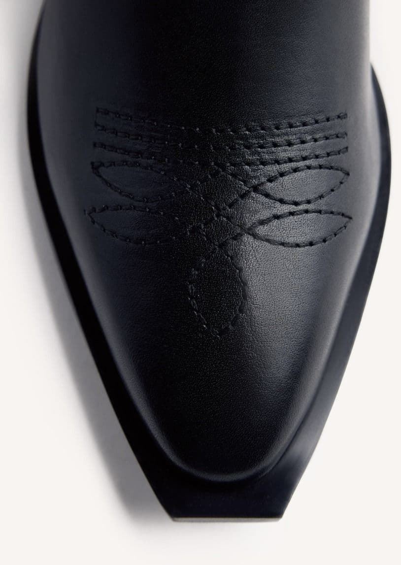 Bota Gioseppo NISSWA COW BOY bordados negra - Imagen 5