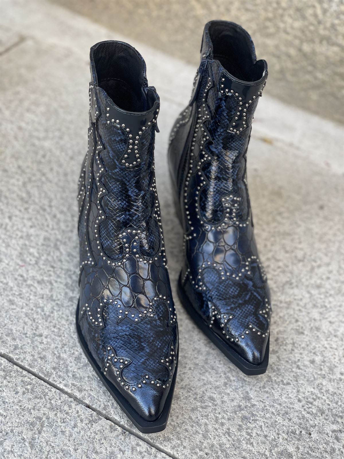 Bota NOA HARMON MIRANDA campera coco azul marino - Imagen 1