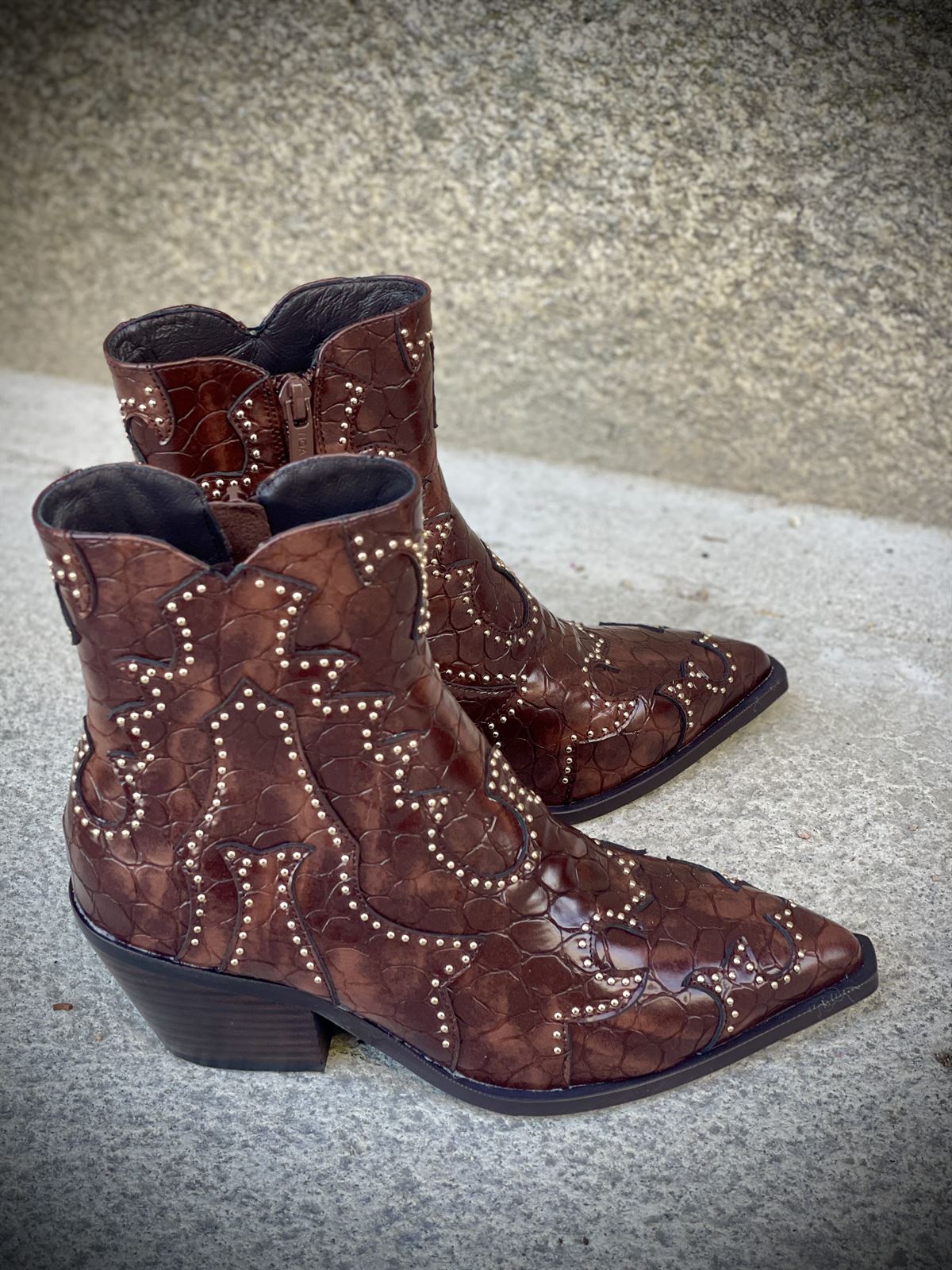 Bota NOA HARMON MIRANDA campera coco marrón chocolate - Imagen 1