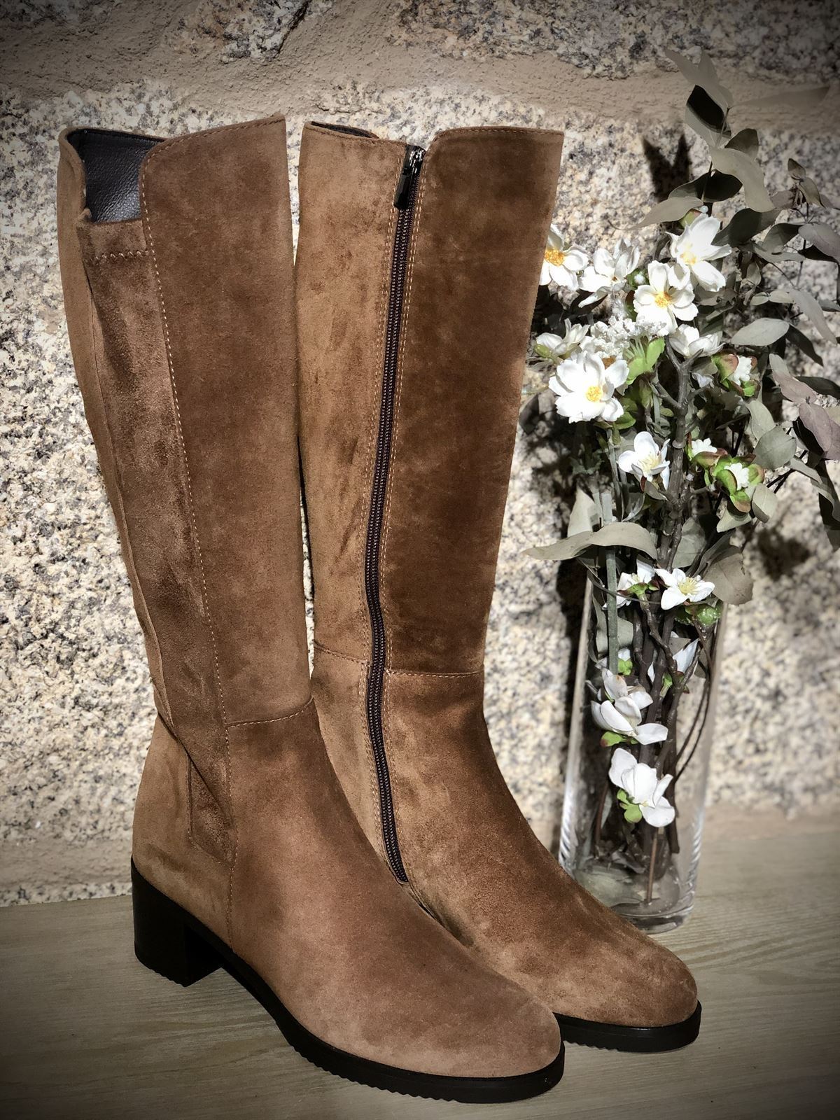 Bota Plumers Menorca alta camel - Imagen 1