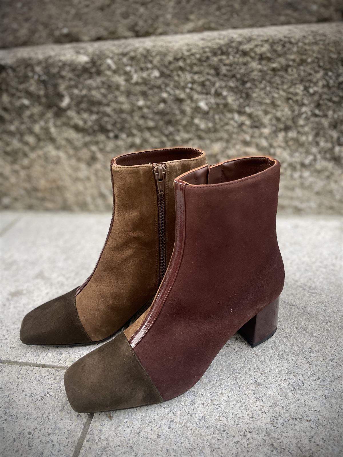 Botin Angari 54401-63 MIRTA punta cuadrada ANTE TRICOLOR - Imagen 1