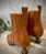 Botín Angari seda cuero costuras  camel - Imagen 1