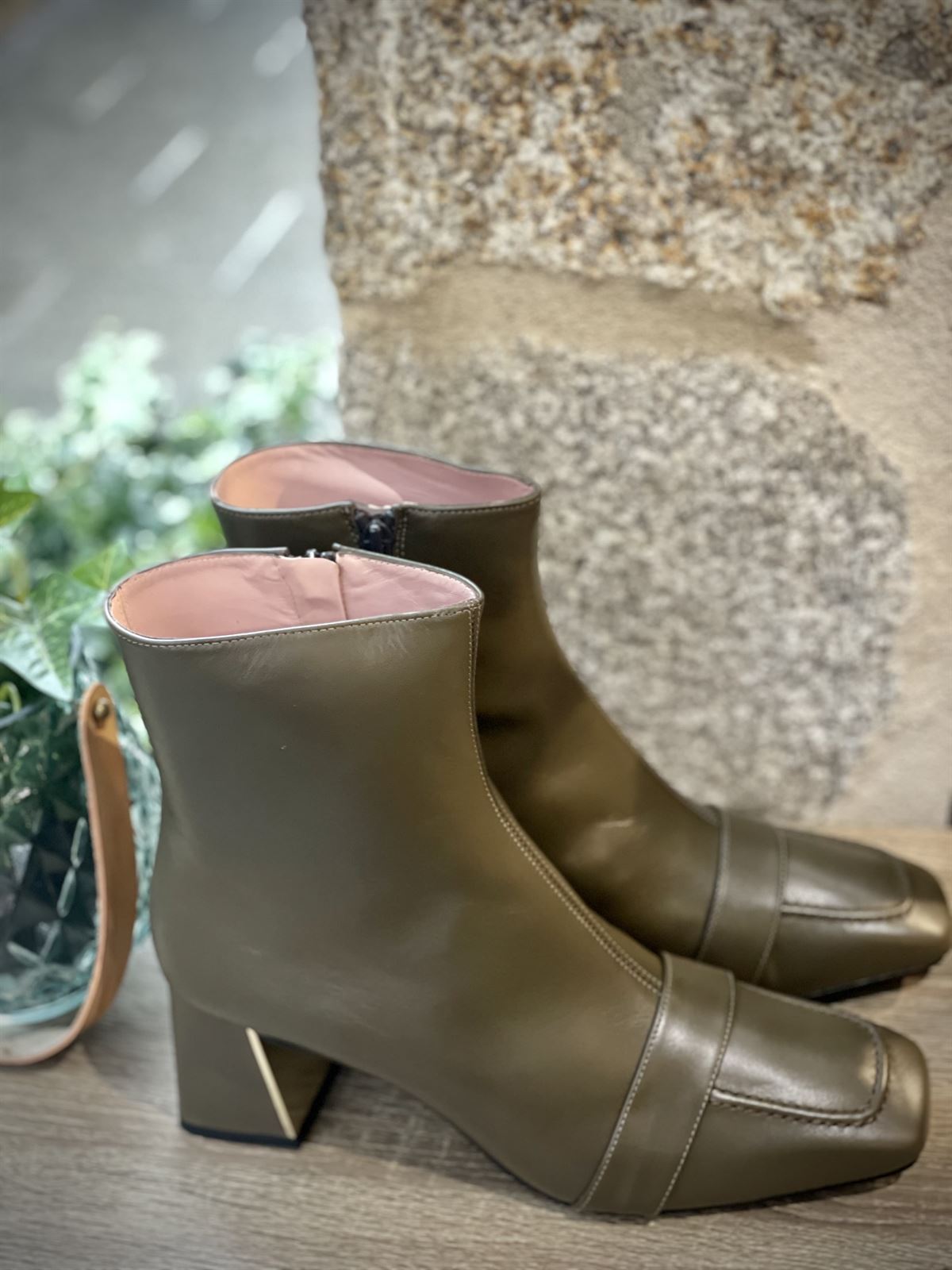 Botin Angari Zapatos verde humo - Imagen 3