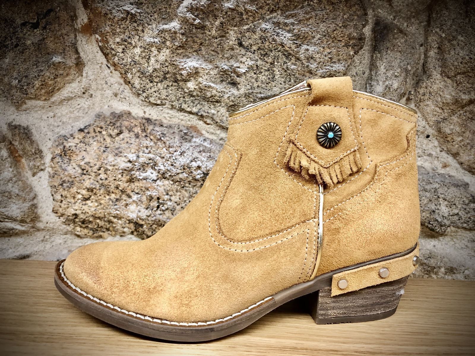 Botin campero Nemonic color camel - Botas y botines