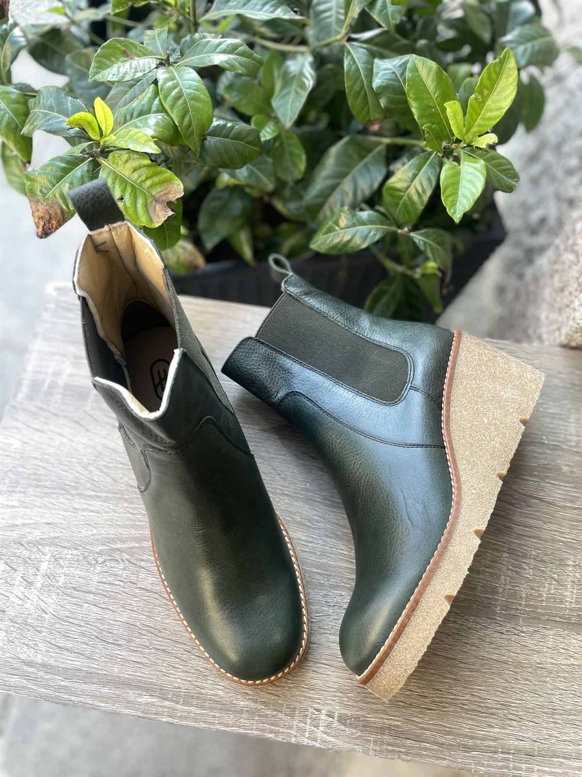BOTIN CHELSEA con piso tocino VERDE - Imagen 5