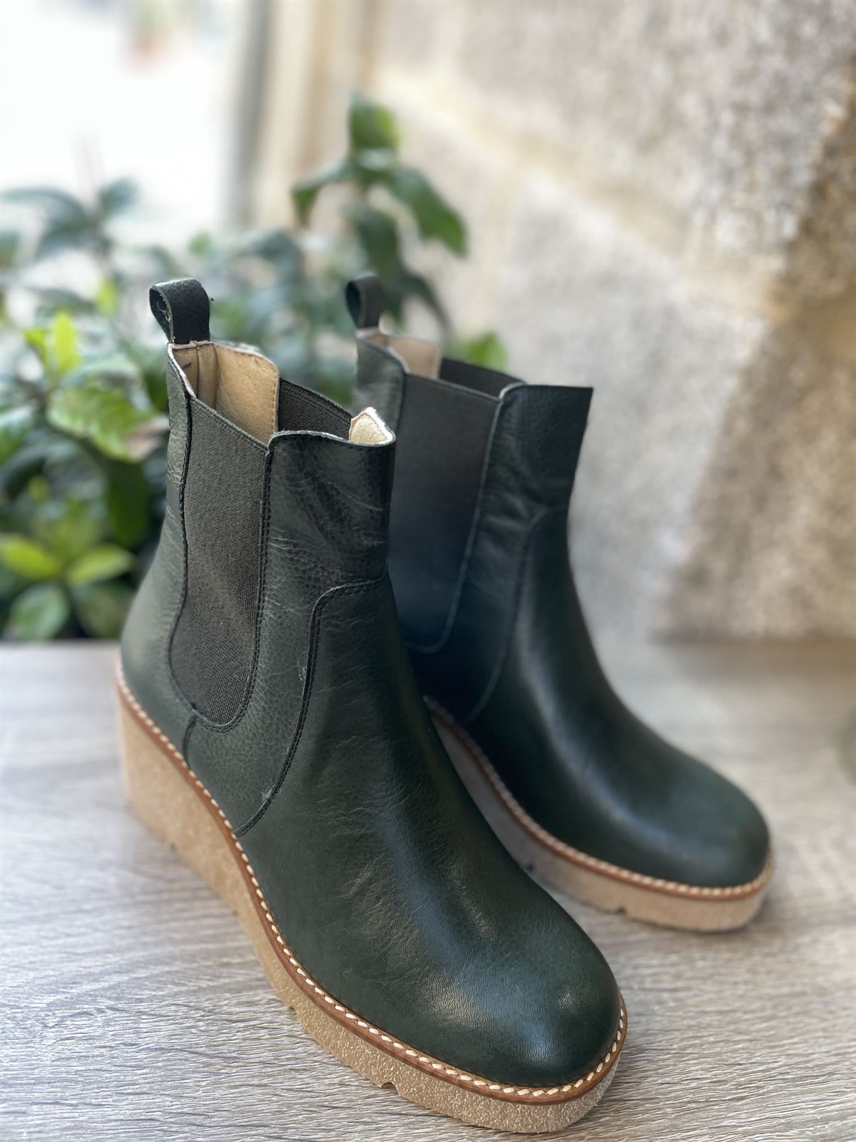 BOTIN CHELSEA con piso tocino VERDE - Imagen 6