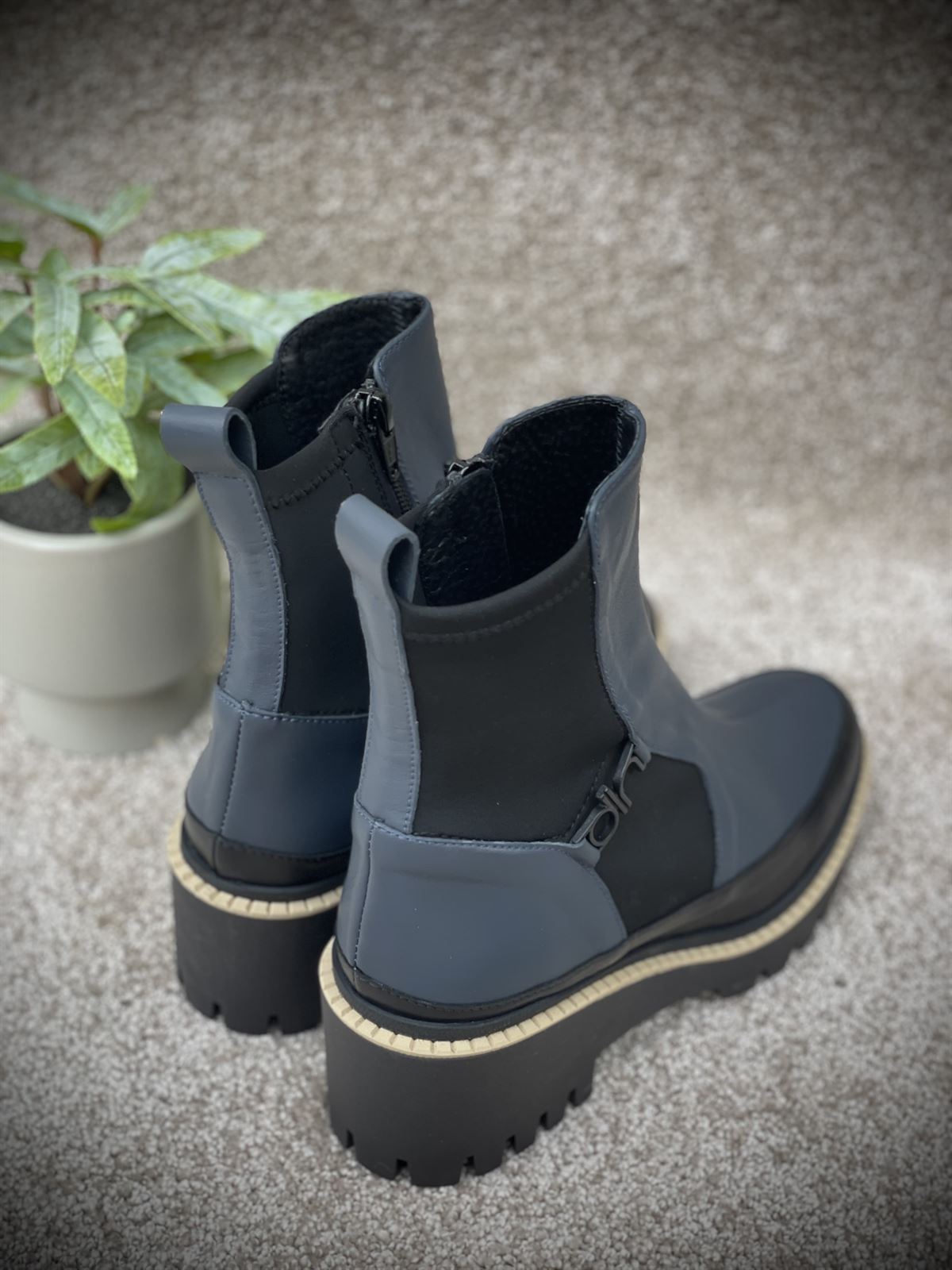 Botín Dibia by Ezzio napa azul marino - Imagen 1