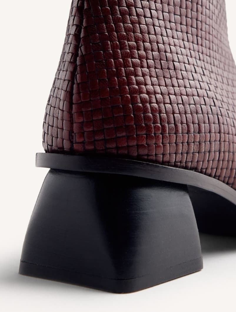 Botin Gioseppo BEXLEY piel trenzada granate - Imagen 2