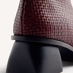 Botin Gioseppo BEXLEY piel trenzada granate - Imagen 2