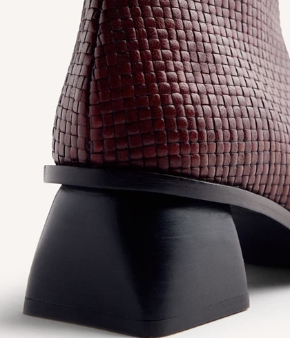 Botin Gioseppo BEXLEY piel trenzada granate - Imagen 2