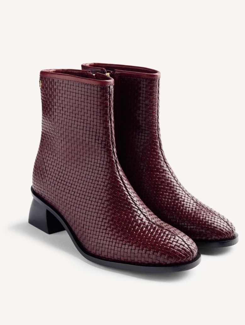 Botin Gioseppo BEXLEY piel trenzada granate - Imagen 4