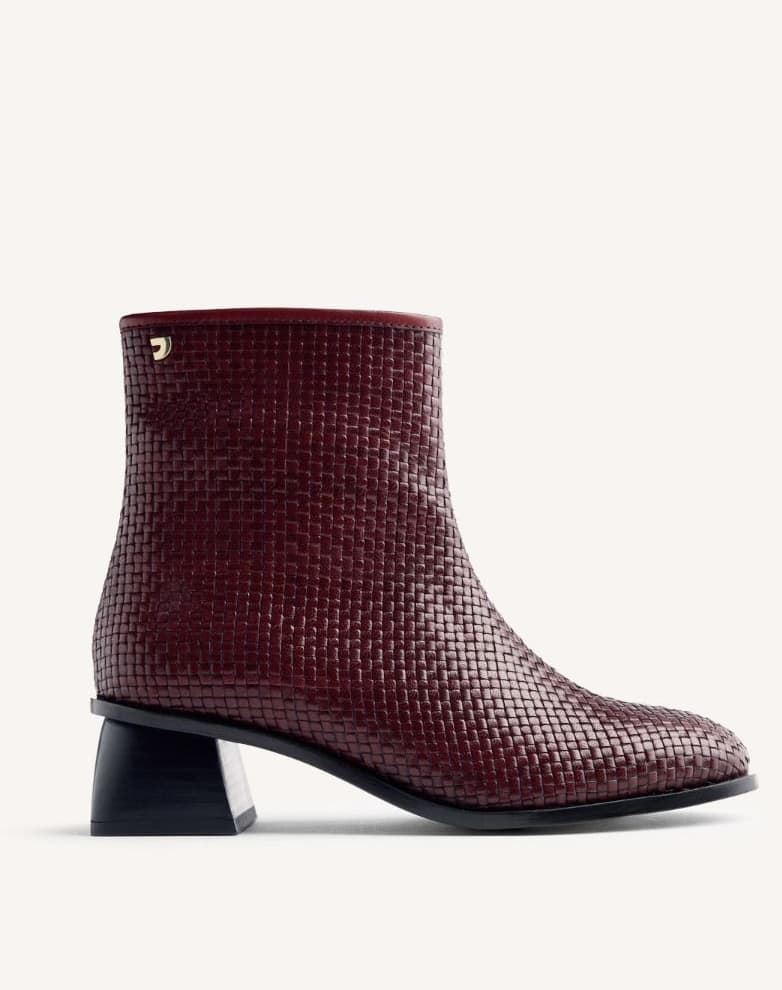 Botin Gioseppo BEXLEY piel trenzada granate - Imagen 5