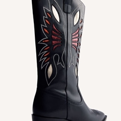 Botin Gioseppo NISSWA COW BOY bordados negra - Imagen 2