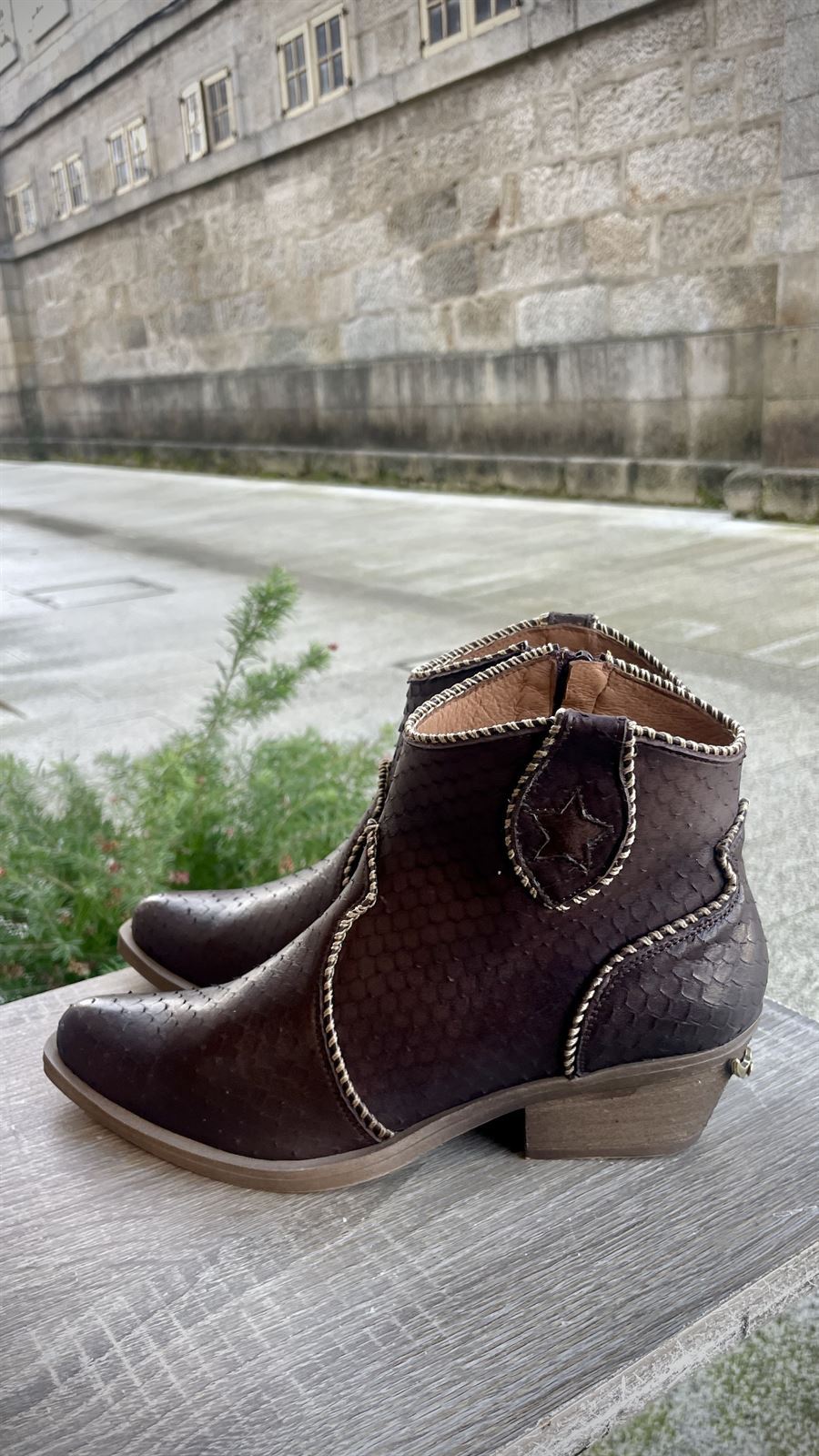 Botín Nemonic 2273  pitón Acuario marrón chocolate - Imagen 1