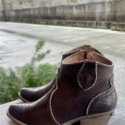 Botín Nemonic 2273  pitón Acuario marrón chocolate - Imagen 1