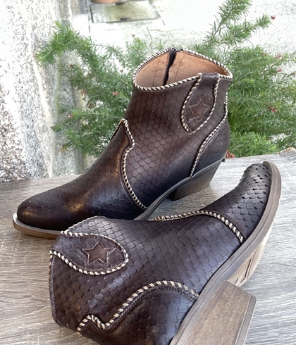 Botín Nemonic 2273  pitón Acuario marrón chocolate - Imagen 2