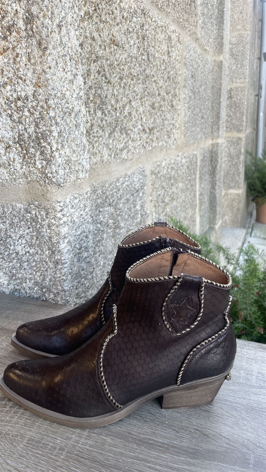 Botín Nemonic 2273  pitón Acuario marrón chocolate - Imagen 5