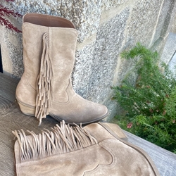 Botin Nemonic Campero 2482 FLECOS Voley baby beige - Imagen 1