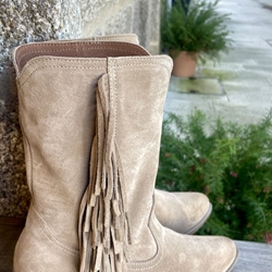 Botin Nemonic Campero 2482 FLECOS Voley baby beige - Imagen 2