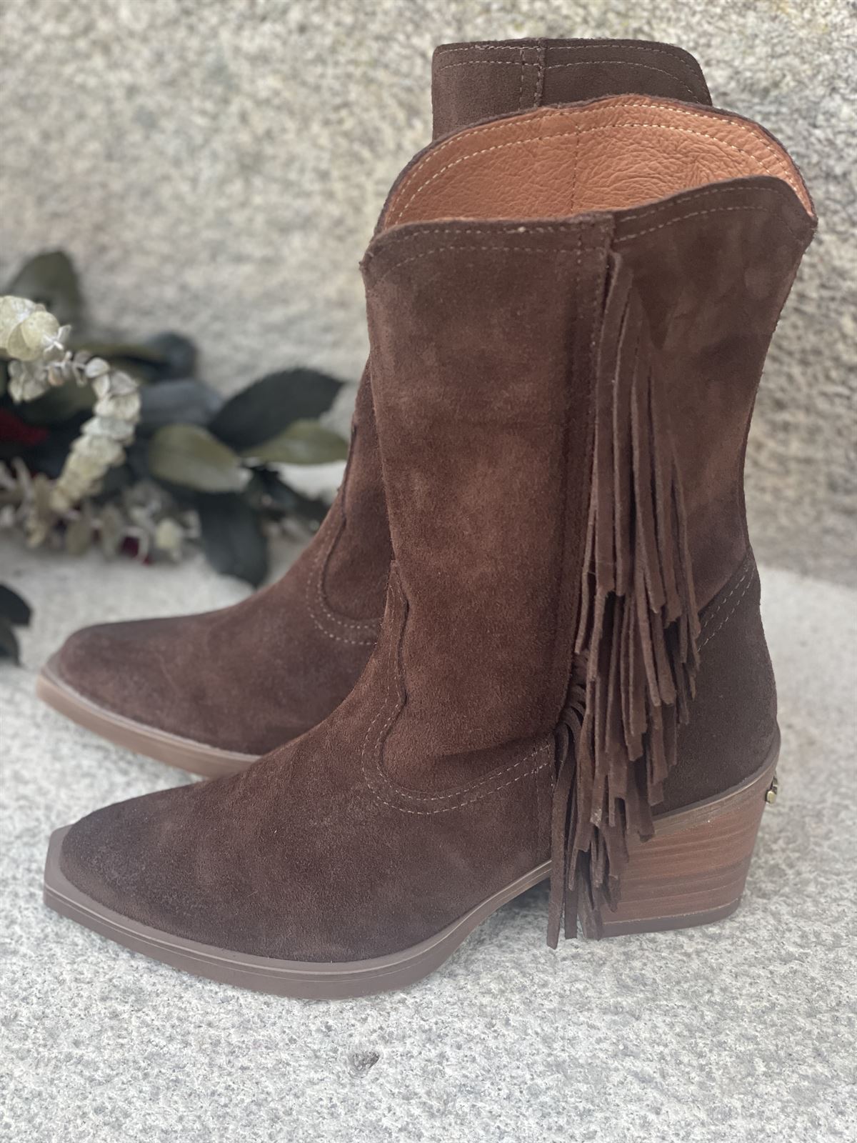 Botin Nemonic Campero 2482 FLECOS Western marrón - Imagen 1