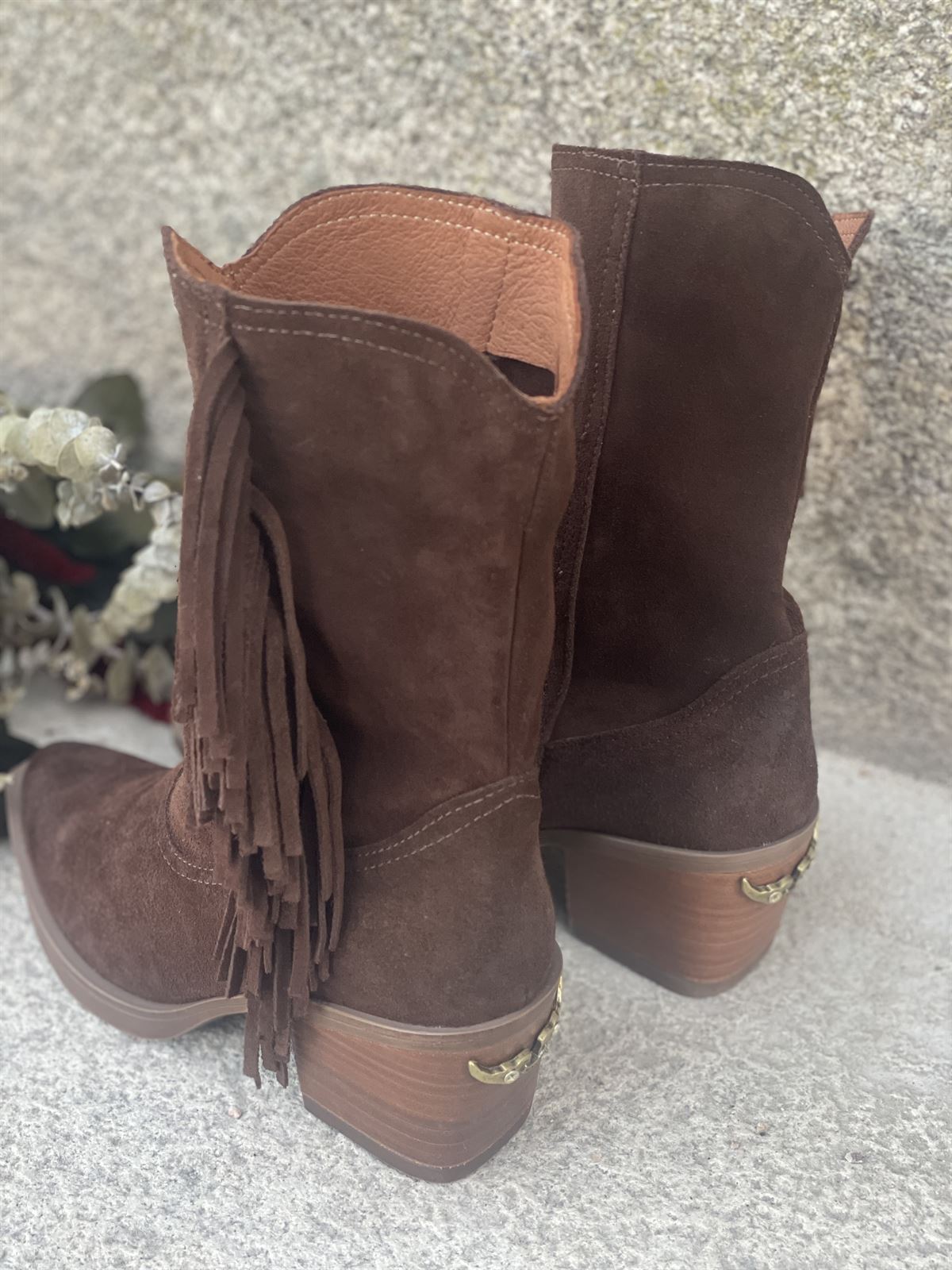 Botin Nemonic Campero 2482 FLECOS Western marrón - Imagen 4
