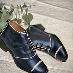 Botín Nemonic marino cordones - Imagen 2