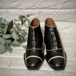 Botín Nemonic negro cordones - Imagen 1