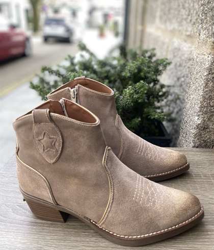 Botin Nemonic TEXAS campero básico arena - Imagen 1