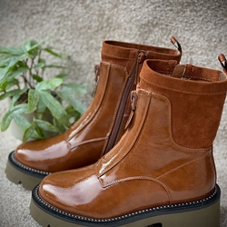 BOTÍN Noa Harmon BILLIE charol CAMEL - Imagen 1