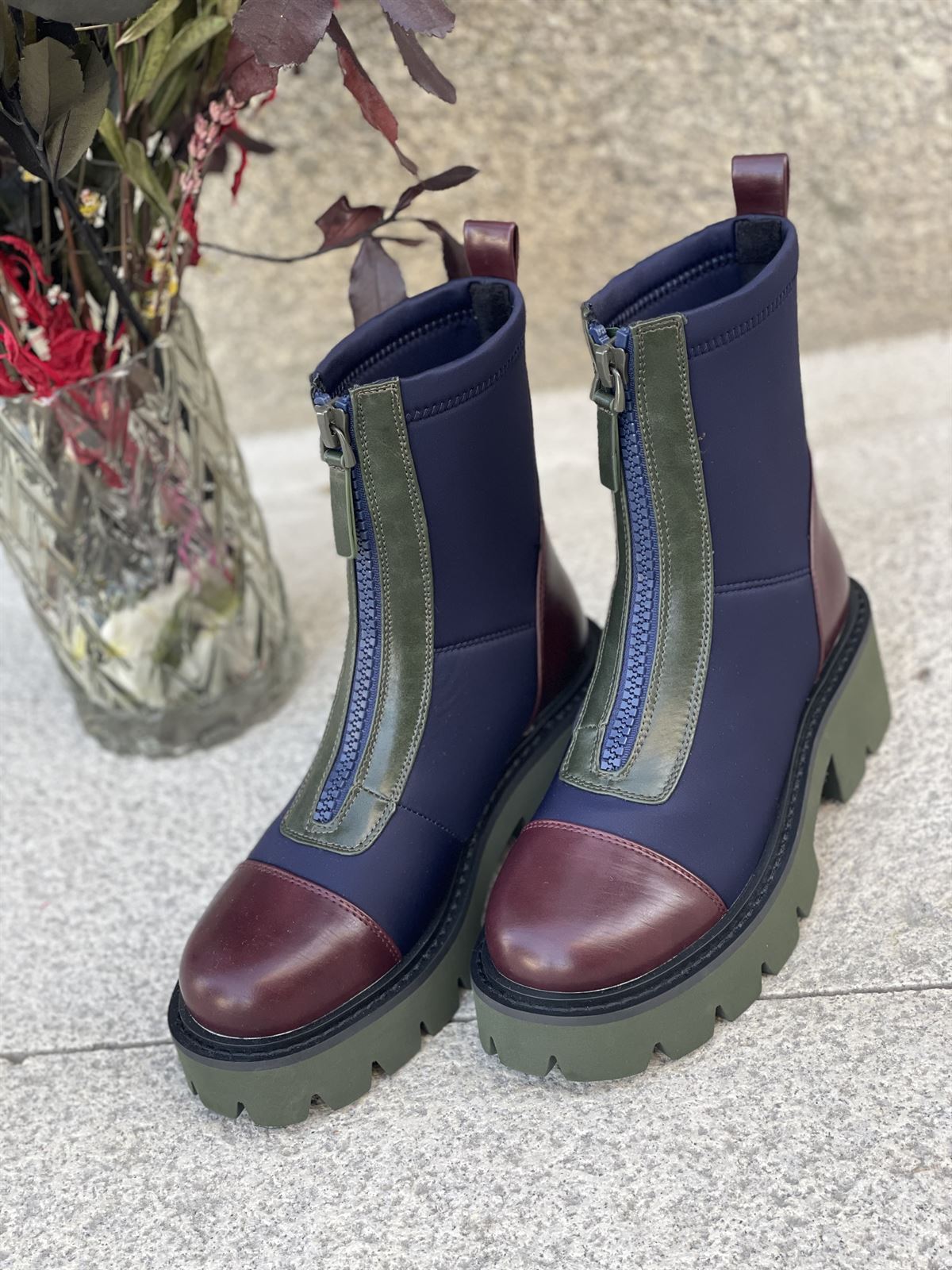 Botín NOA HARMON MANTRA gabardina azul - Imagen 3