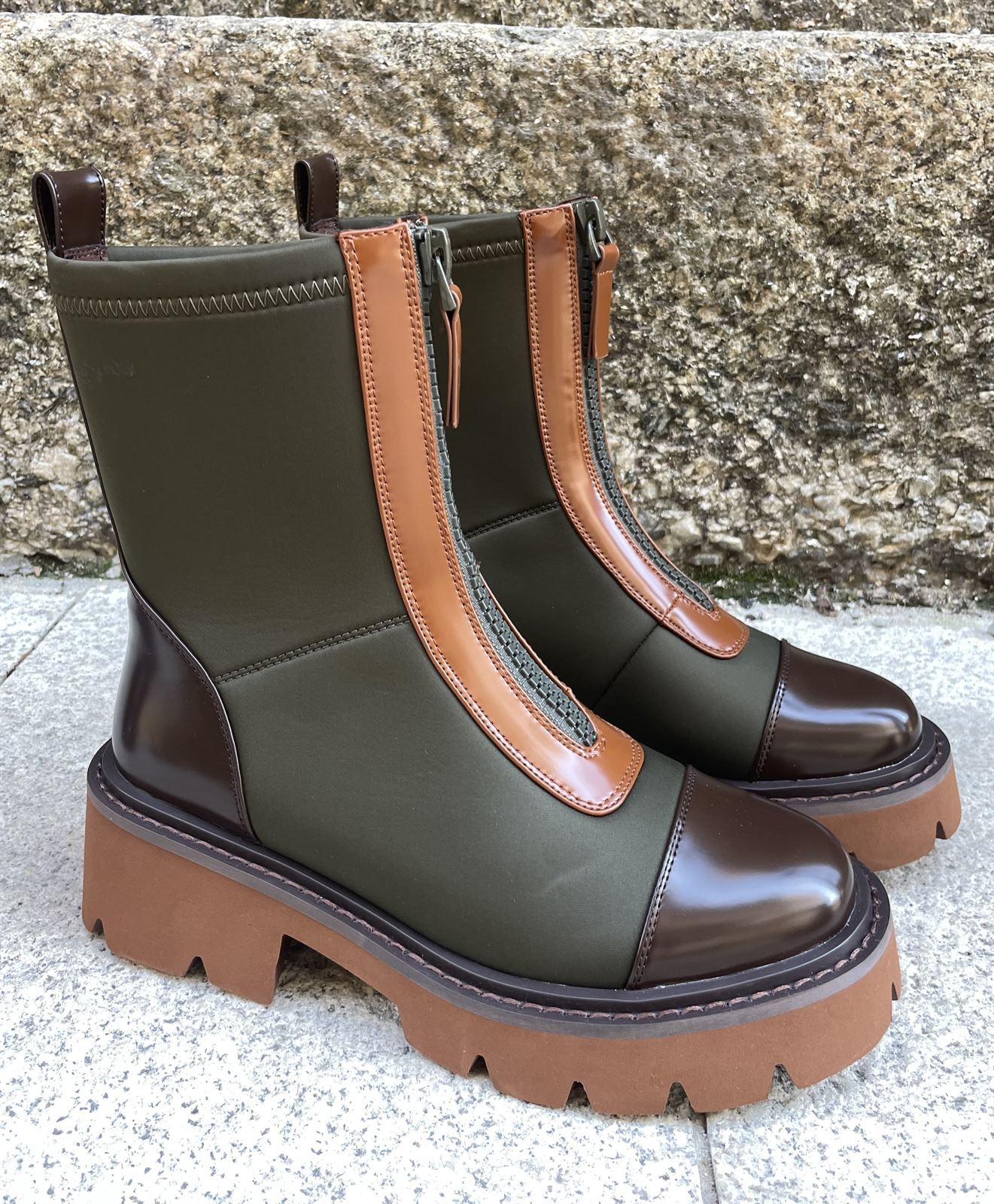 Botín NOA HARMON MANTRA gabardina Multi Khaki - Imagen 1