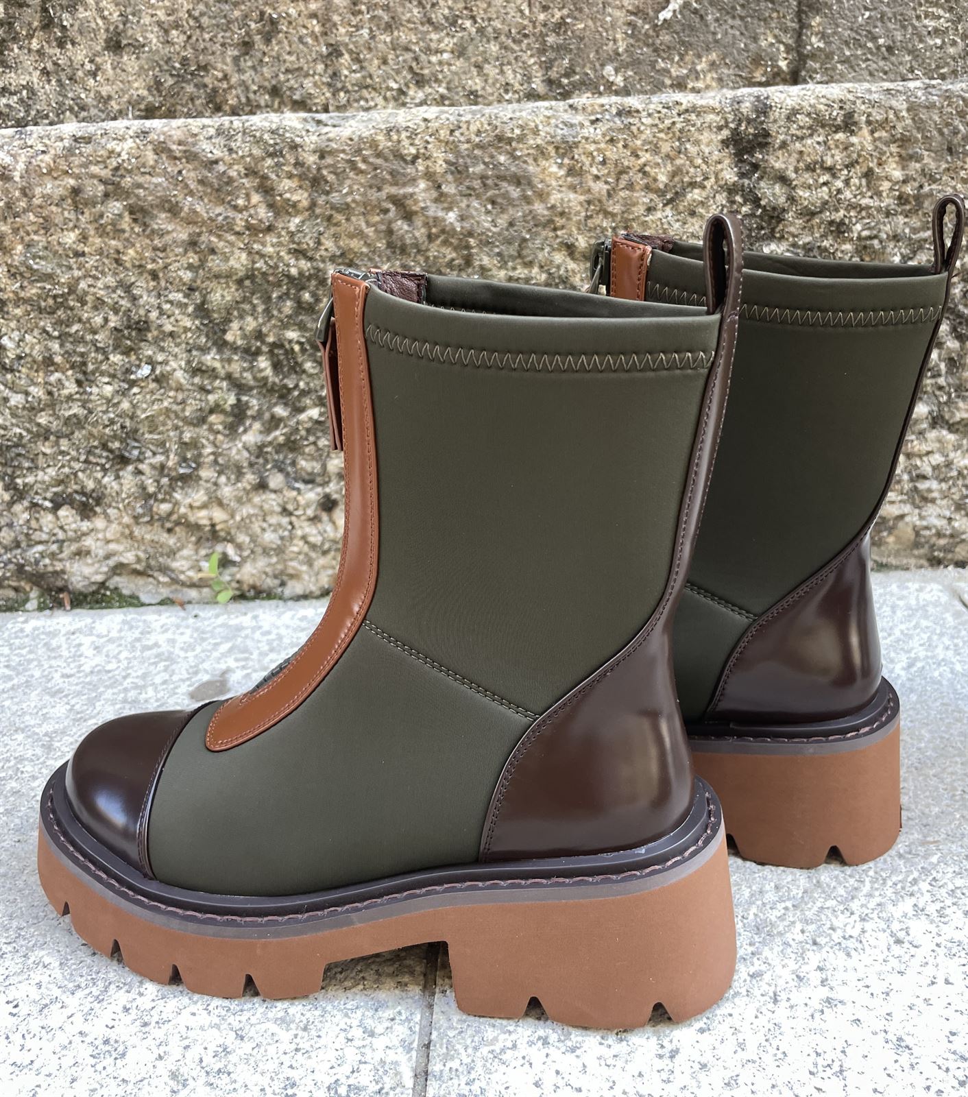 Botín NOA HARMON MANTRA gabardina Multi Khaki - Imagen 2