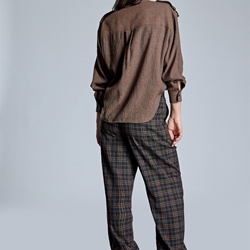 CAMISA Alba Conde 6310-426-21 micropana marrón - Imagen 2
