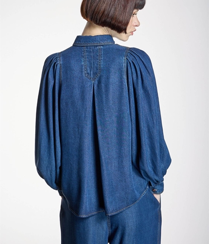 CAMISA Alba Conde 6310 denim manga globo - Imagen 2