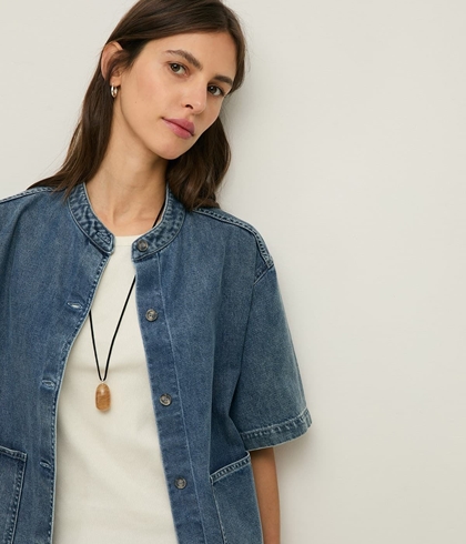 CAMISA DENIM YERSE 44868  azul - Imagen 2