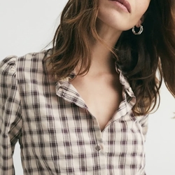 CAMISA ese O ese Ref.: 305564-1200 // C.SALZBURG checas Brown - Imagen 2