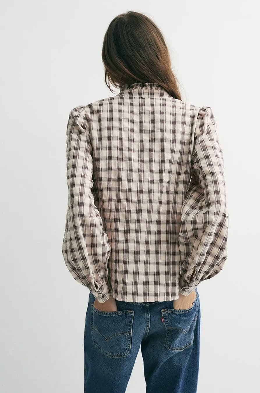CAMISA ese O ese Ref.: 305564-1200 // C.SALZBURG checas Brown - Imagen 3