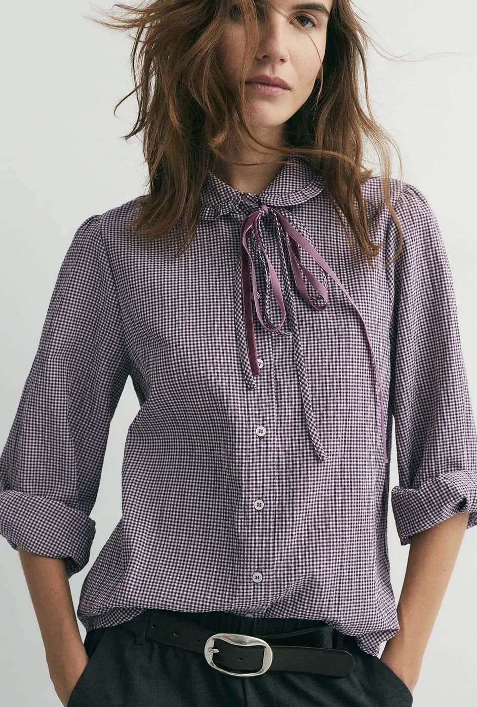 CAMISA ese O ese Ref.: 305582-1080 // C.MEDINE vivhy aubergine - Imagen 1