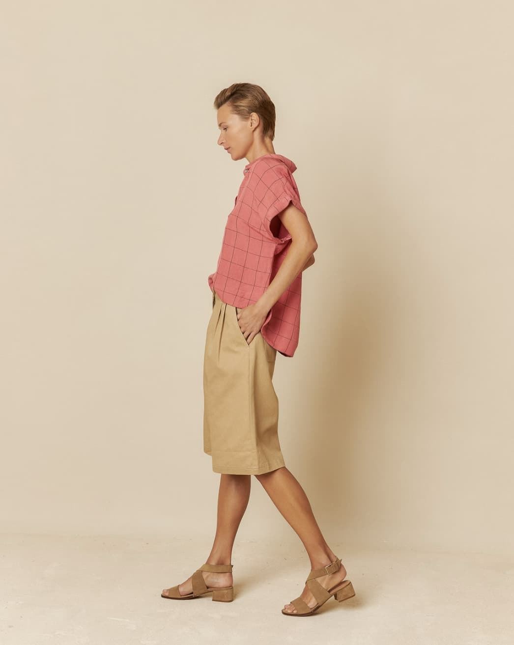 Camisa Indi & Cold 221 cuadro ventana sandia. - Imagen 4