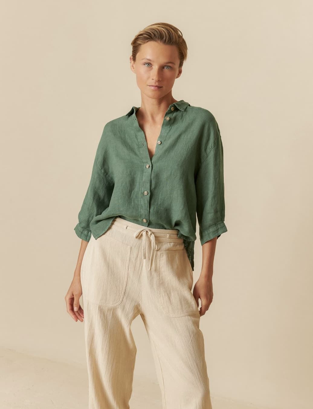 Camisa Indi & Cold 250 lino corte box - Imagen 2