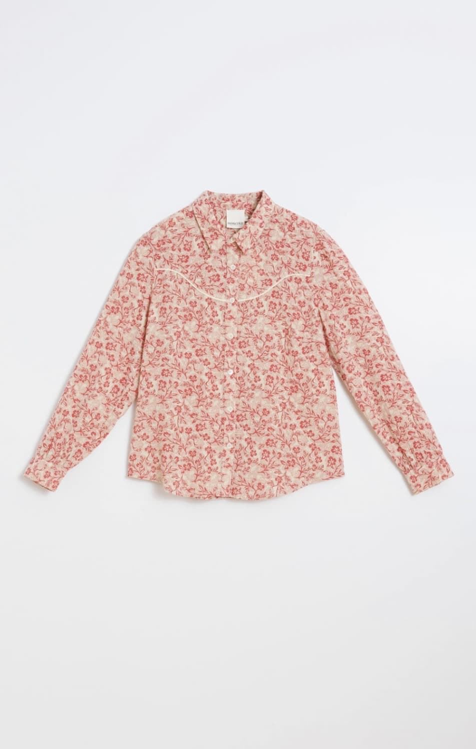 CAMISA Indi & Cold AD 125 WESTERN FLORES Rojo pizcara - Imagen 4