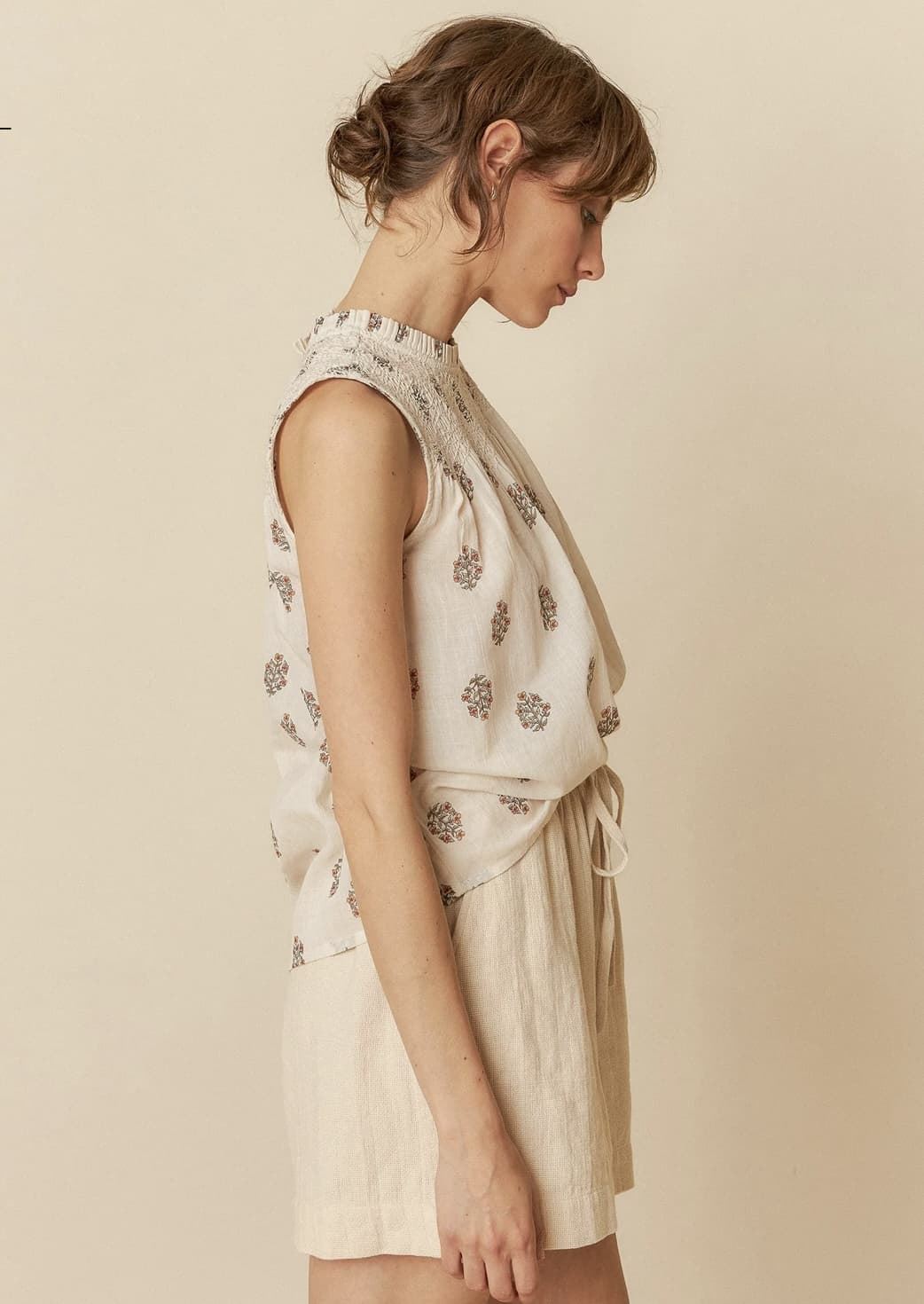 Camisa Indi & Cold AD 176 smok manual print crudo - Imagen 3
