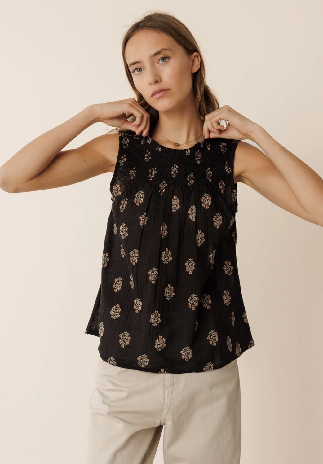 Camisa Indi & Cold AD 176 smok manual print negro - Imagen 2